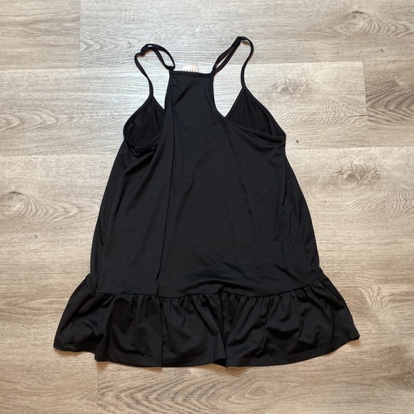 Ninexis Black Racerback Adjustable Strap Babydoll Tank Oversized Relaxed Size S - Picture 4 of 6